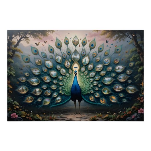 Portal Peacock Panorama Poster (Vorderseite)