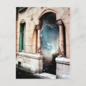 Portal to the Universe stars cosmos building gate Postkarte (Vorderseite)