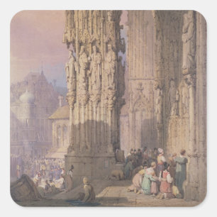 Portal von Regensburg-Kathedrale Quadratischer Aufkleber