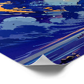 Portal Vortex - Lone Silhouette Fantasy Art Poster (Ecke)