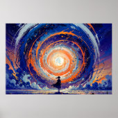 Portal Vortex - Lone Silhouette Fantasy Art Poster (Vorne)
