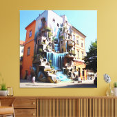 Portal zu einer Parallelstadt Leinwanddruck (Insitu (Wohnzimmer))