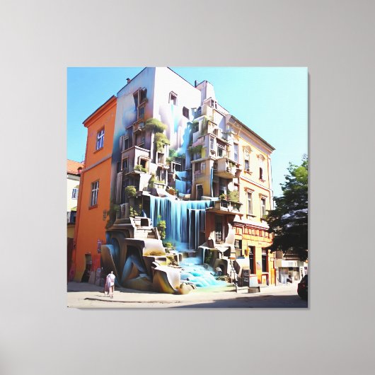 Portal zu einer Parallelstadt Leinwanddruck (Vorderseite)