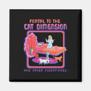 Portal zur Cat Dimension Funny Cat Kitten Lover Magnet