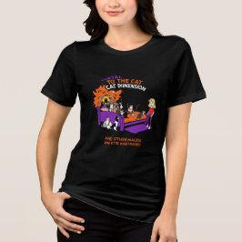 Portal zur Katzen-Dimension: Lustiges Chaos-Katzen Tri-Blend Shirt