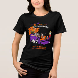 Portal zur Katzen-Dimension: Lustiges Chaos-Katzen Tri-Blend Shirt