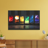 Portals Triptych Leinwanddruck (Insitu (Wohnzimmer))