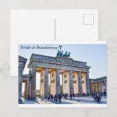 Portão de Brandemburgo Postkarte (Vorne/Hinten)