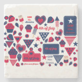 Portavasos 4 de Julio Steinuntersetzer (Vorderseite)