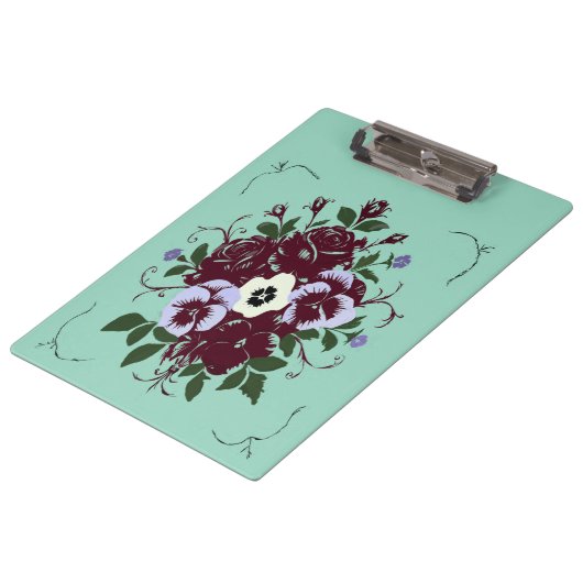 Porte-bloc Botanique | Élégance et Organisation Klemmbrett (Schrägansicht)