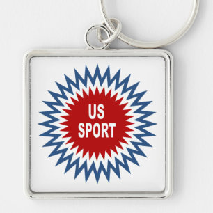 Porte-clés carré Premium SOLEIL US SPORT Schlüsselanhänger
