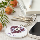 Porte-Clés Cœur de Violettes - Édition "MY LOVE" Schlüsselanhänger (Vorderseite rechts)