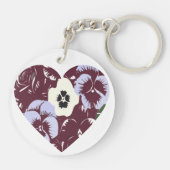 Porte-Clés Cœur de Violettes - Édition "MY LOVE" Schlüsselanhänger (Rückseite)