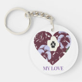 Porte-Clés Cœur de Violettes - Édition "MY LOVE" Schlüsselanhänger (Vorderseite)