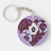 Porte-clés en acrylique Coeur de Violettes Schlüsselanhänger (Vorderseite)