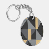 Porte-clés en acrylique Noir et Or Schlüsselanhänger (Vorderseite links)