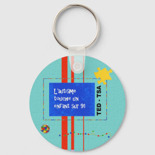 porte-clés L'autisme touche UNO enfant sur 91 Schlüsselanhänger