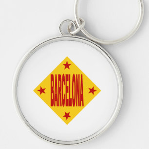 Porte-clés rond Premium BARCELONA Schlüsselanhänger
