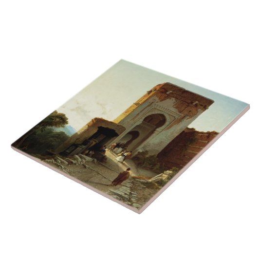 Porte de Justice, Alhambra, Granada (Öl auf Fliese (Seite)