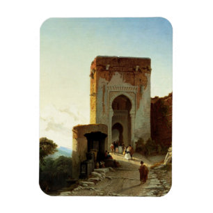 Porte de Justice, Alhambra, Granada (Öl auf Leinwa Magnet