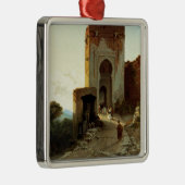 Porte de Justice, Alhambra, Granada (Öl auf Silbernes Ornament (Rechts)