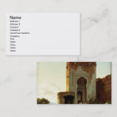 Porte de Justice, Alhambra, Granada (Öl auf Visitenkarte (Vorne/Hinten)