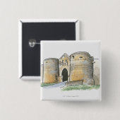 Porte des Tours, Frankreich Button (Vorne & Hinten)