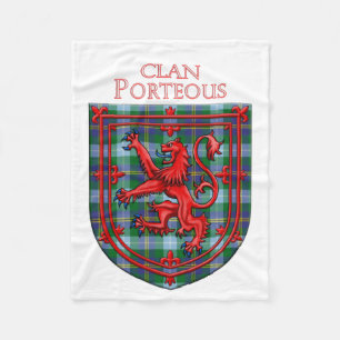 Porteous Tartan Scottish Kariert Lion Rampant Fleecedecke