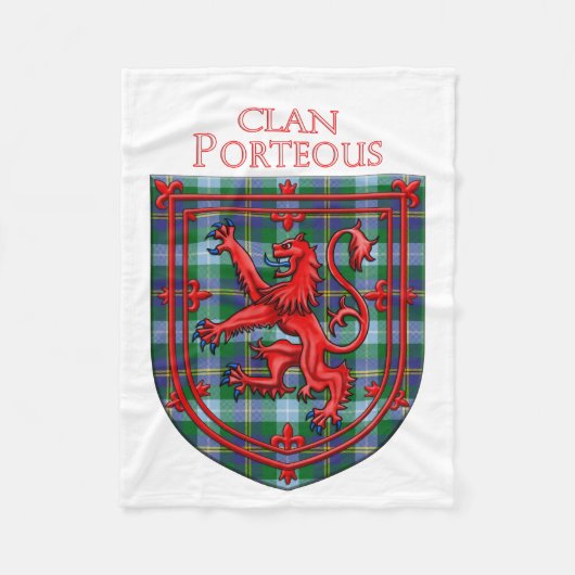 Porteous Tartan Scottish Kariert Lion Rampant Fleecedecke (Vorderseite)