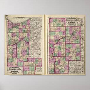Porter County und Lake County Poster
