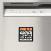Porter Ich versuche Dinge zu machen Lustige Sprüch Magnet (In Situ (Geschirrspüler))