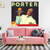 Porter Orange LabelPorterville, CA Leinwanddruck (Insitu (Wohnzimmer))