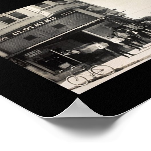 Porterville CA Streets Foto 1914 Poster (Ecke)