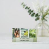 Portfolio Bio natürliche Schönheit Beautician Visitenkarte (Stehend Vorderseite)