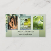 Portfolio Bio natürliche Schönheit Beautician Visitenkarte (Vorderseite)