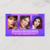 Portfolio Blue Lila Beauty Beruflich Visitenkarte (Vorderseite)