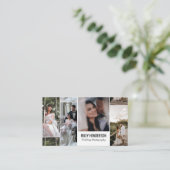 Portfolio Collage QR Code Berufliche Fotografie Visitenkarte (Stehend Vorderseite)