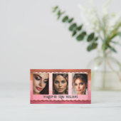 Portfolio Foto Schönheit und Makeup Terminkarte (Stehend Vorderseite)