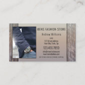 Portfolio Männermode-Retail-Visitenkarte Visitenkarte (Rückseite)