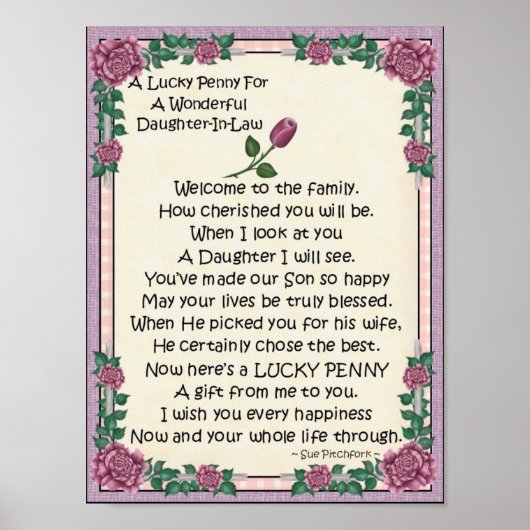 Portfolio-Tochter-in-Law-Lucky Penny-Glue Penny Poster (Vorne)