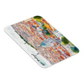 Portgual Watercolor Panoramablick auf Lissabon Magnet (Rechte Seite)