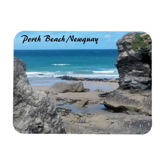 Porth Beach Newquay Cornwall Foto Magnet (Horizontal)