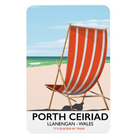 Porth Ceiriad Wales Beach Magnet (Vertikal)