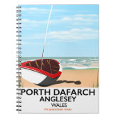 Porth Dafarch, Anglesey Vintage Reiseplakat Notizblock (Vorderseite)