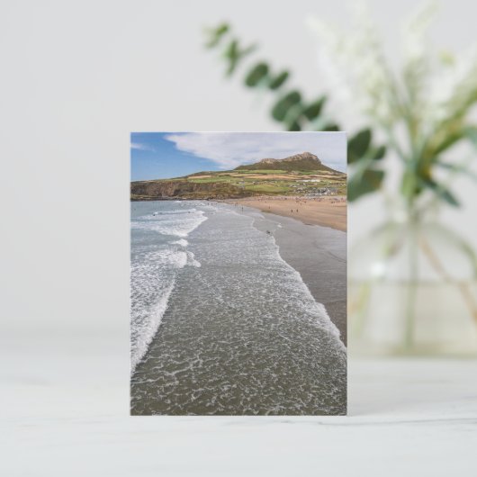 Porth Mawr Whitesands Bay Wales Postkarte (Stehend Vorderseite)
