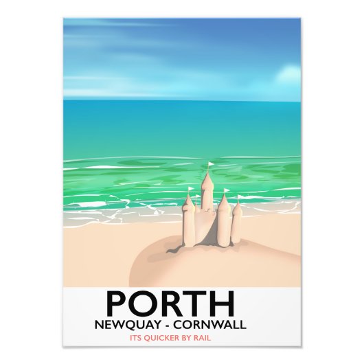 Porth Newquay Sandcastle Fotodruck (Vorne)
