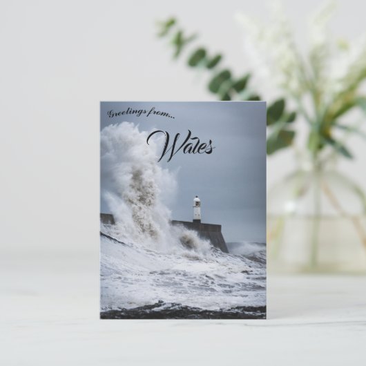 Porthcawl Leuchtturm Bridgend Landkreis Borough Wa Postkarte (Stehend Vorderseite)