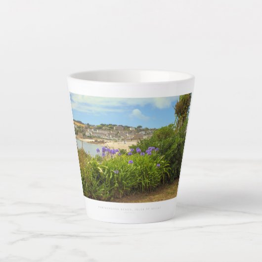 Porthcressa Beach, Isles of Scilly Milchtasse (Vorderseite)