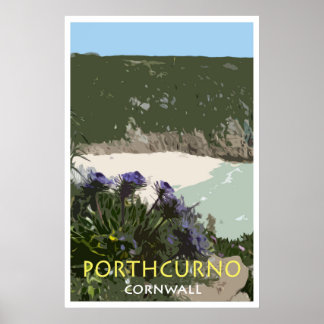 PORTHCURNO, CORNWALL Poster im Vintage-Stil