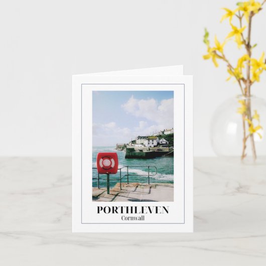 Porthleven, Cornwall Karte (Gelbe Blume)